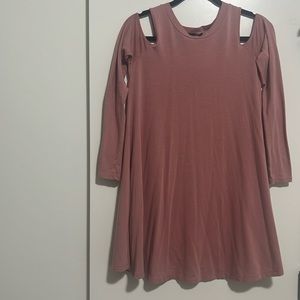 Forever 21- Cold shoulder long sleeve loose fitting mini dress